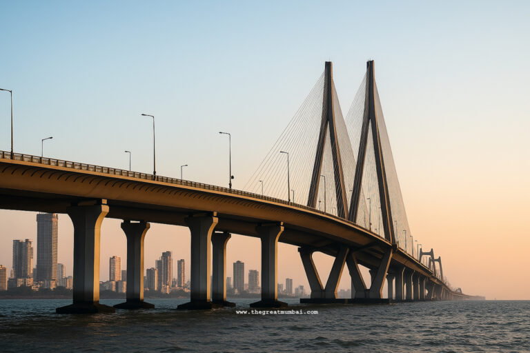 Bandra Worli Sea Link Mumbai Night View Illumination