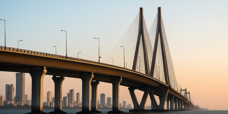 Bandra Worli Sea Link Mumbai Night View Illumination