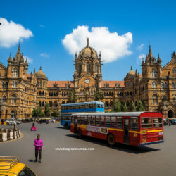 Chhatrapati Shivaji Terminus Mumbai Gothic Architecture Night View