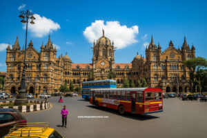 Chhatrapati Shivaji Terminus Mumbai Gothic Architecture Night View