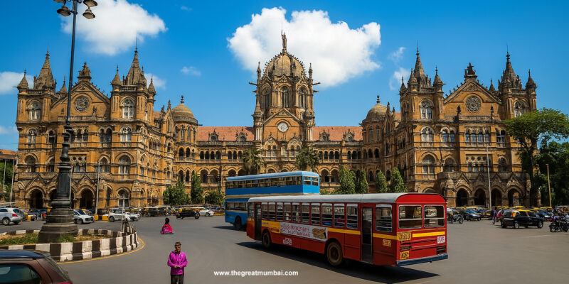 Chhatrapati Shivaji Terminus Mumbai Gothic Architecture Night View