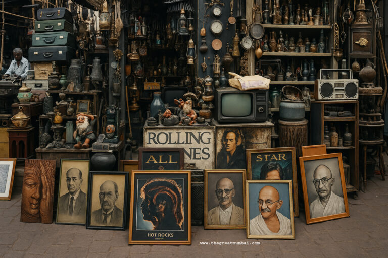 Chor Bazaar Mumbai Antique Market Crowded Streets