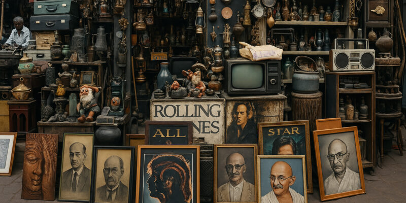 Chor Bazaar Mumbai Antique Market Crowded Streets
