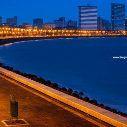 Marine Drive Mumbai night view golden lights Queens Necklace